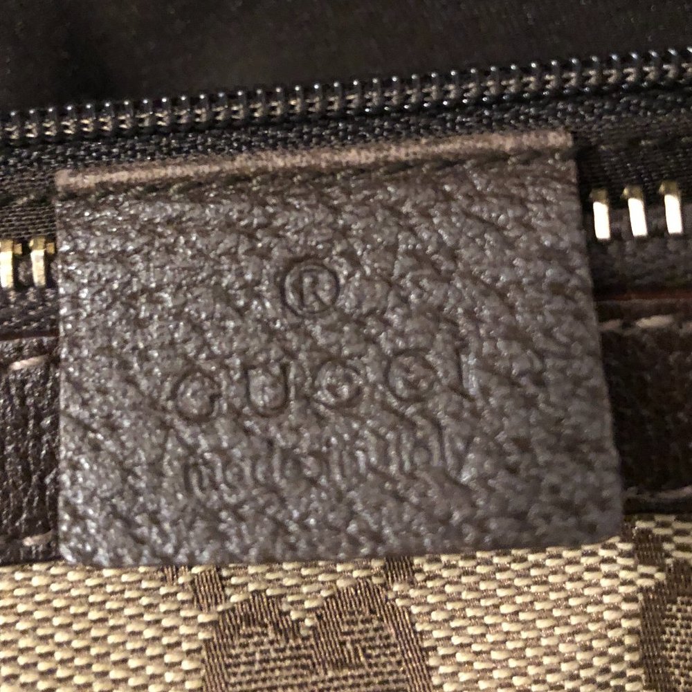 100% AUTHENTIC GUCCI ABBEY GG CANVAS BOSTON BAG - Picture 13 of 16